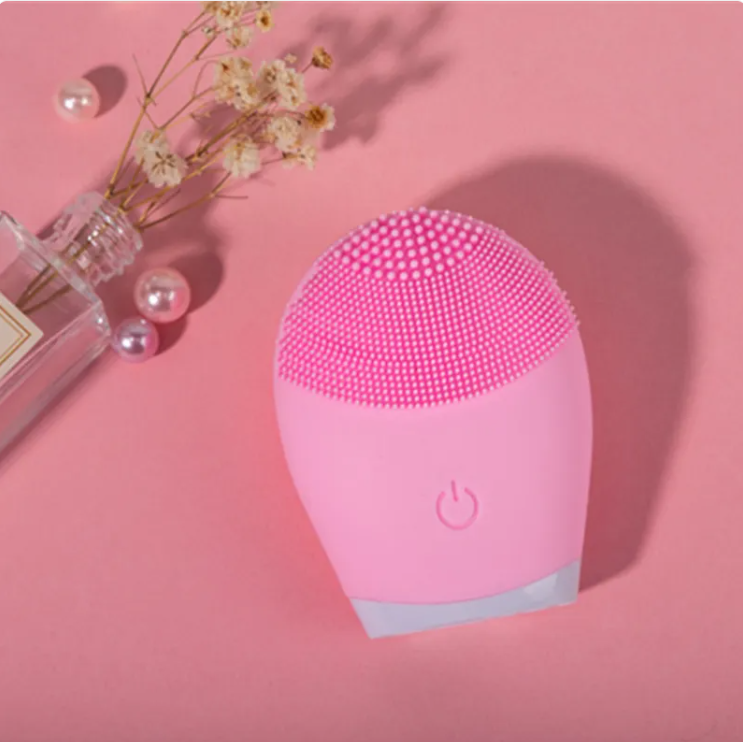 Cepillo facial ultrasónico — color rosa