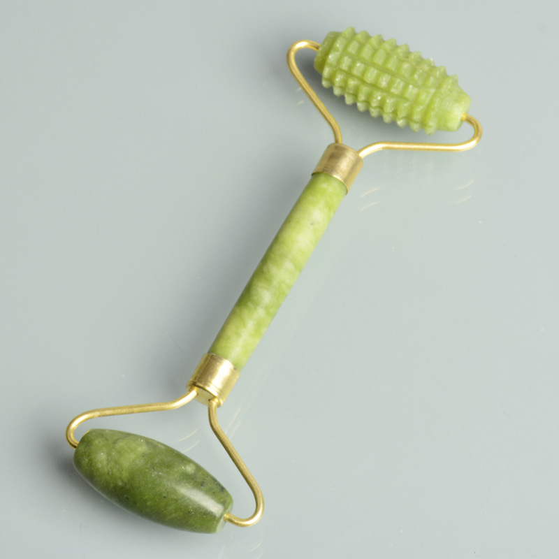 Rodillo de jade facial — color verde oscuro
