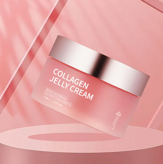 Crema facial colágeno jelly — textura gelatina hidratante