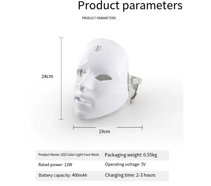 Mascarilla LED Facial — Terapia de Luz Roja para Rejuvenecimiento