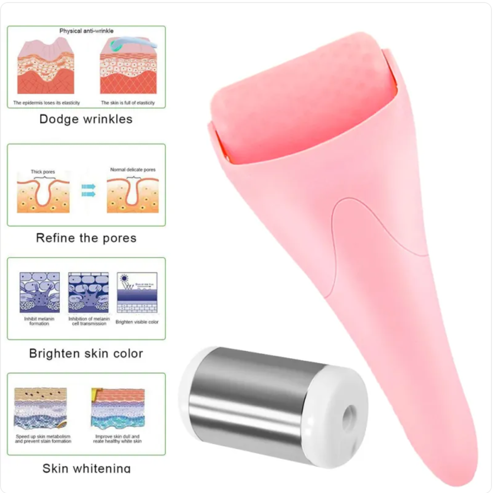 Rodillo de hielo facial — detalle textura